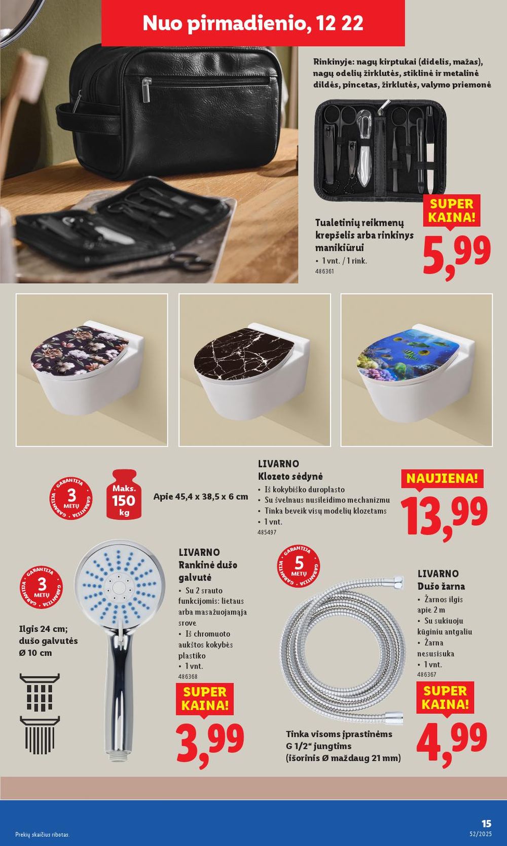 lidl - LIDL - Ne maisto prekių pasiūlymai (2025 12 22 - 2025 12 28) - page: 15