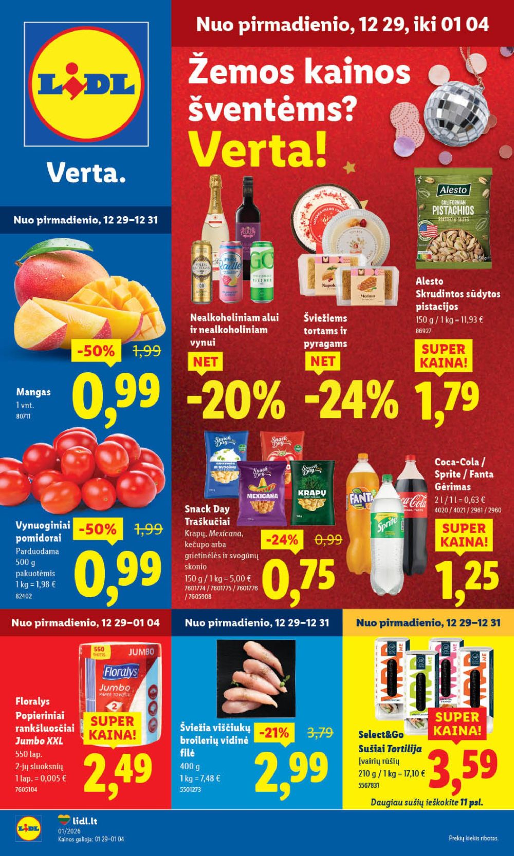 lidl - LIDL - Maisto prekių pasiūlymai (2025 12 29 - 2026 01 04)