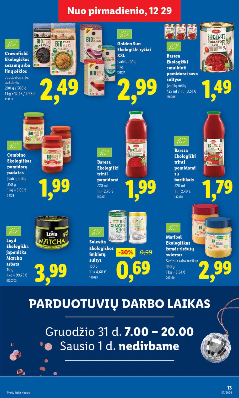 lidl - LIDL - Maisto prekių pasiūlymai (2025 12 29 - 2026 01 04) - page: 13