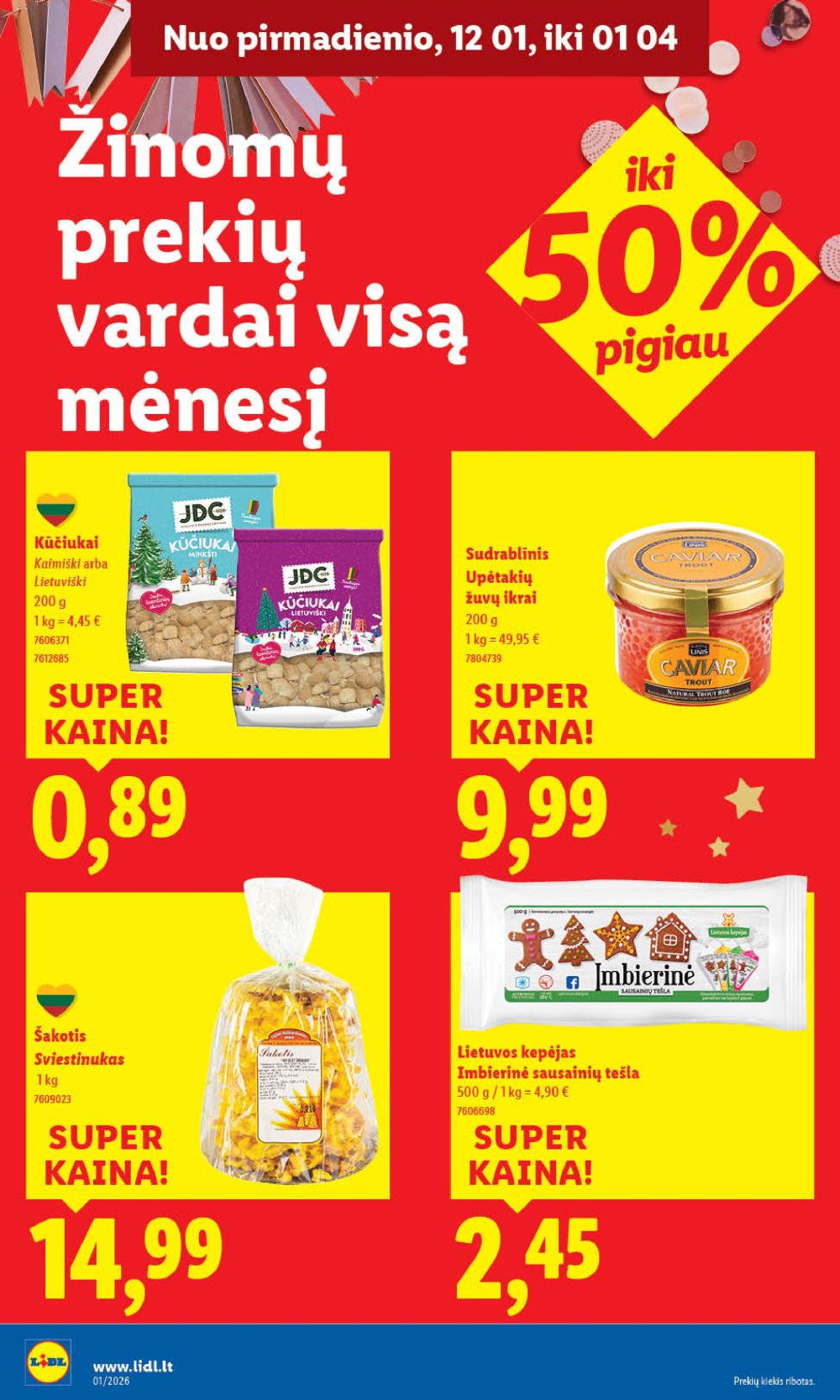 lidl - LIDL - Maisto prekių pasiūlymai (2025 12 29 - 2026 01 04) - page: 16