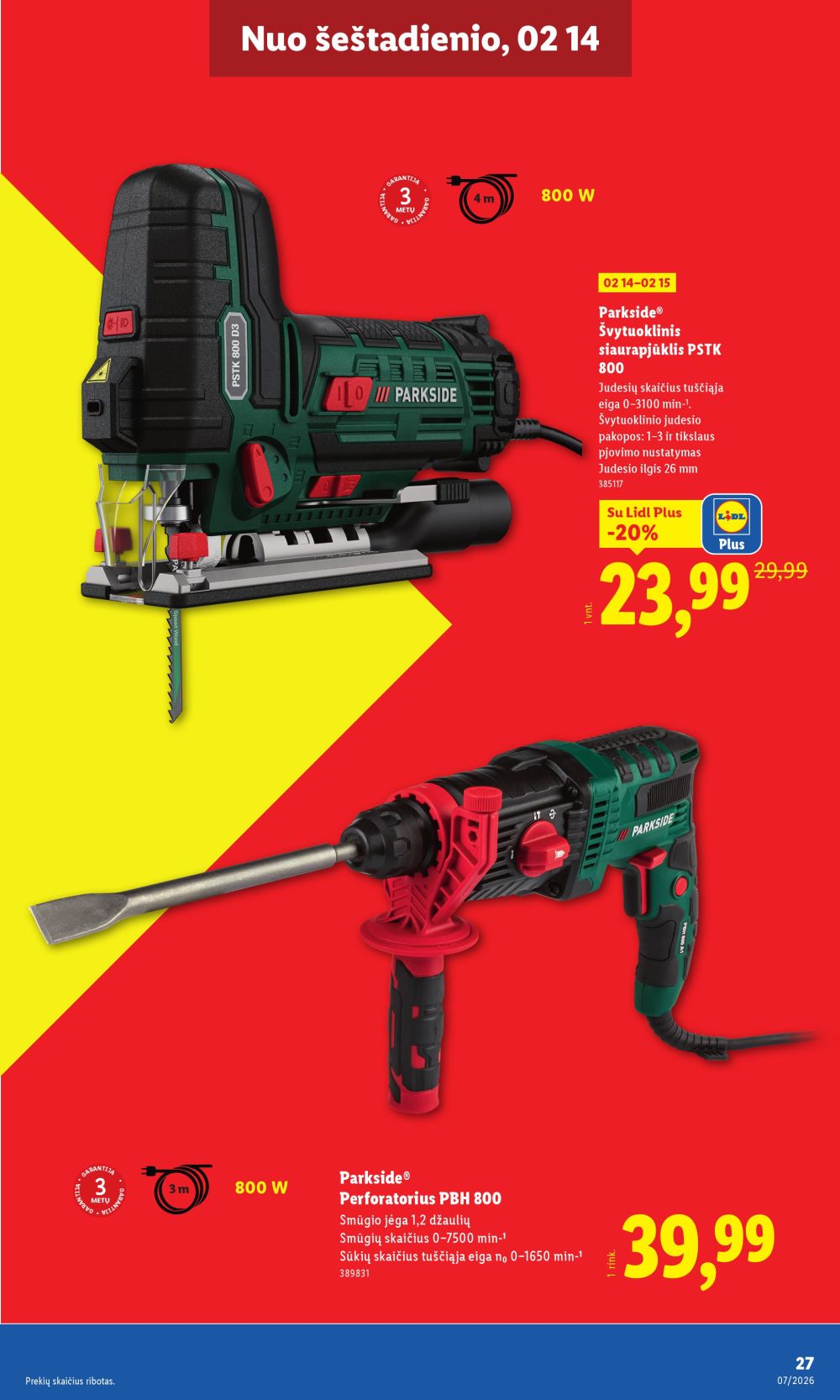 lidl - LIDL - Ne maisto prekių pasiūlymai (2026 02 09 - 2026 02 15) - page: 27