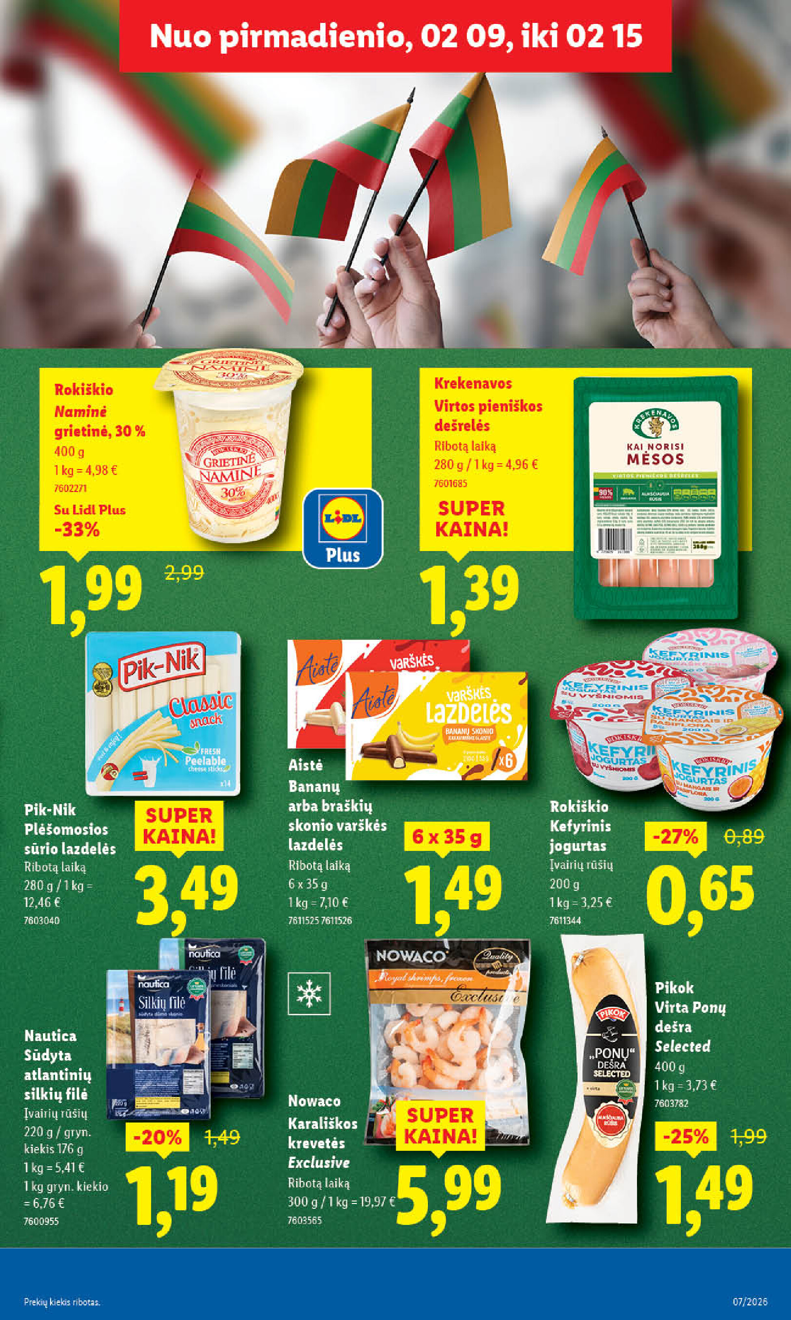lidl - MAISTO PREKIŲ PASIŪLYMAI (2026-02-09 - 2026-02-15) - page: 13