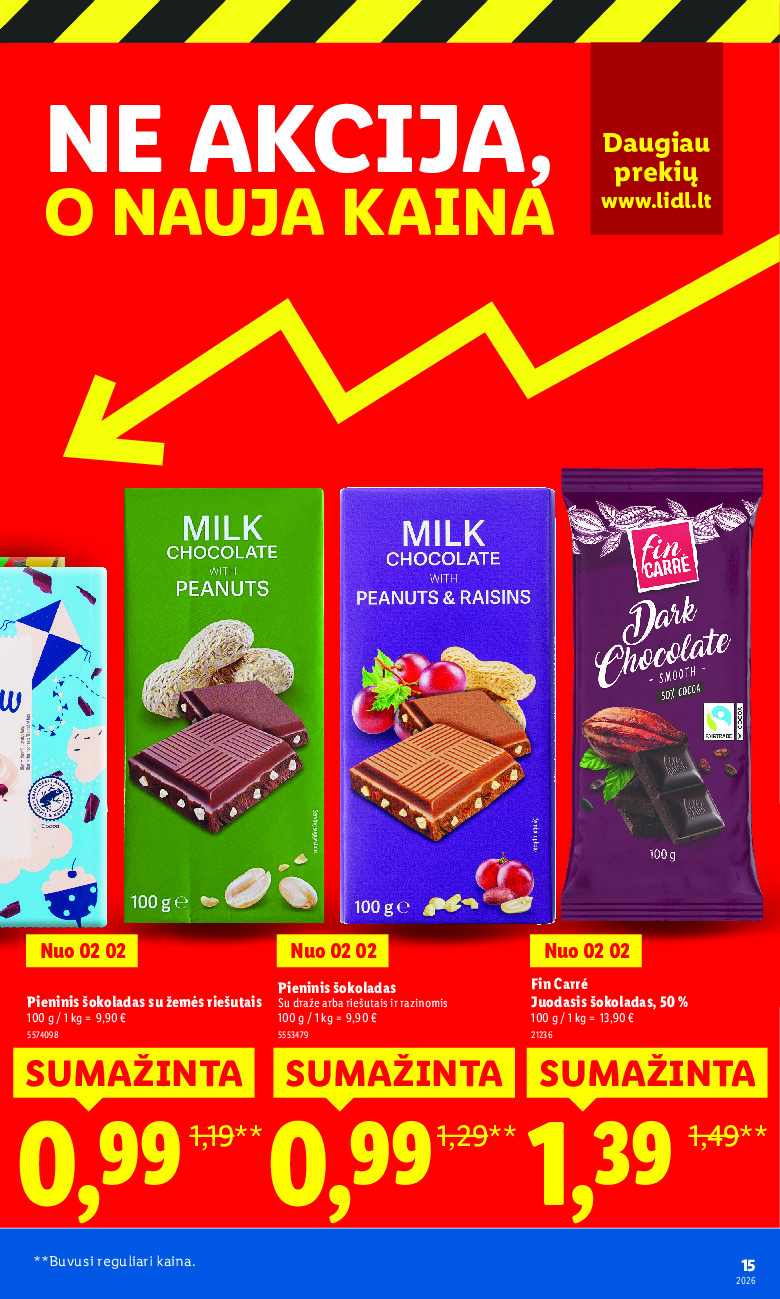 lidl - Ne akcija, o nauja kaina (2026-01-05 - 2026-02-22) - page: 15