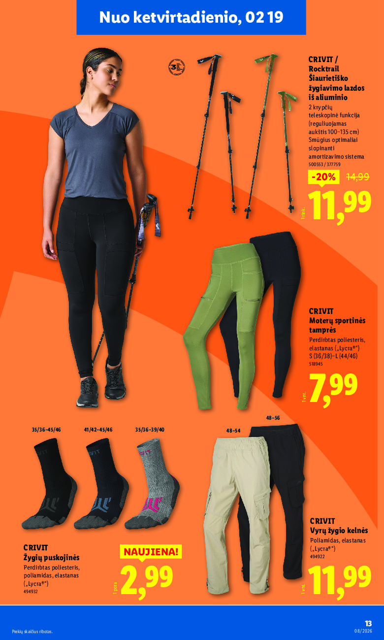 lidl - NE MAISTO PREKIŲ PASIŪLYMAI (2026-02-16 - 2026-02-22) - page: 13