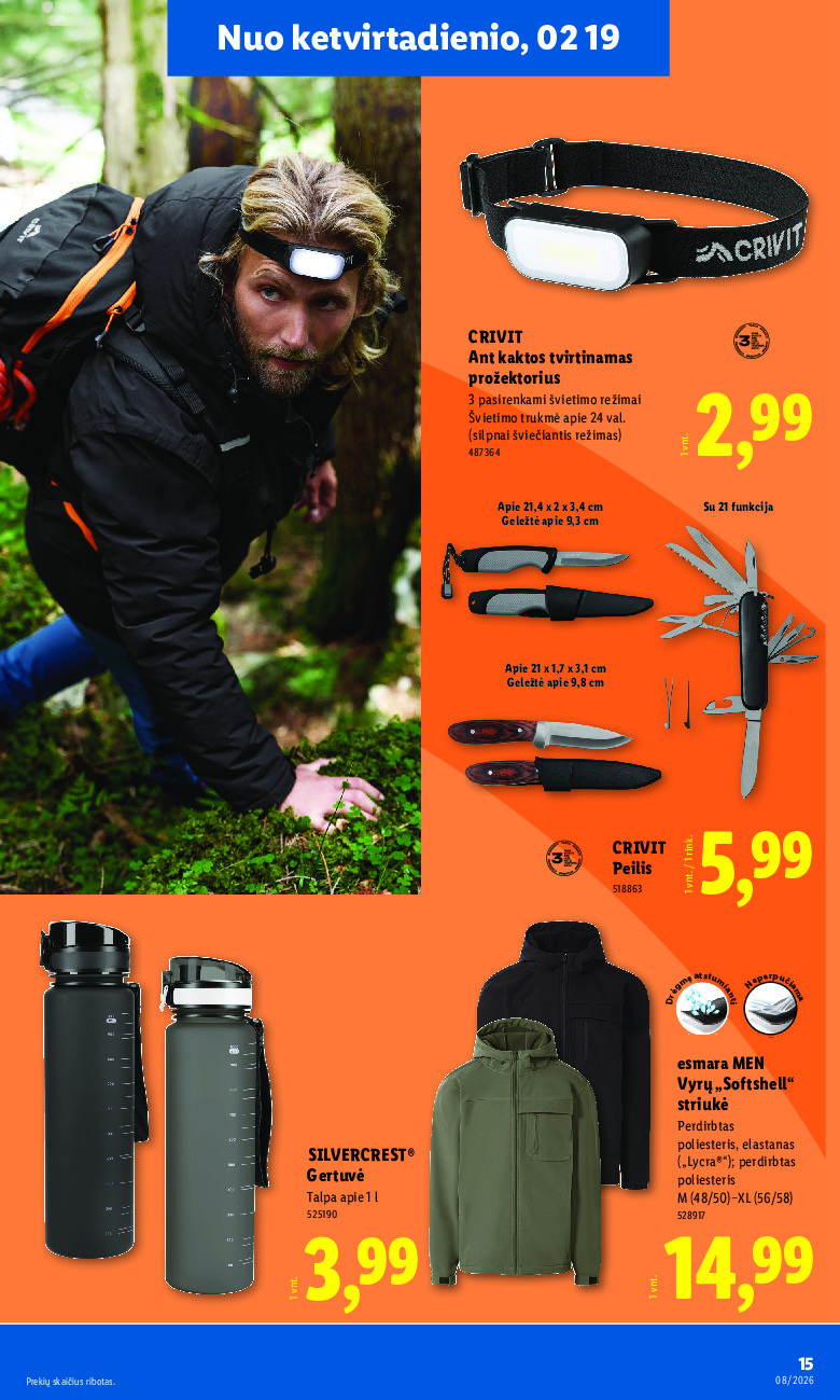 lidl - NE MAISTO PREKIŲ PASIŪLYMAI (2026-02-16 - 2026-02-22) - page: 15