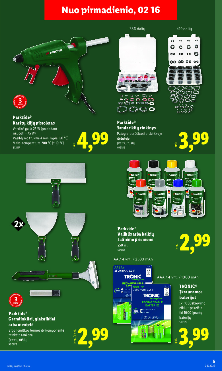 lidl - NE MAISTO PREKIŲ PASIŪLYMAI (2026-02-16 - 2026-02-22) - page: 5