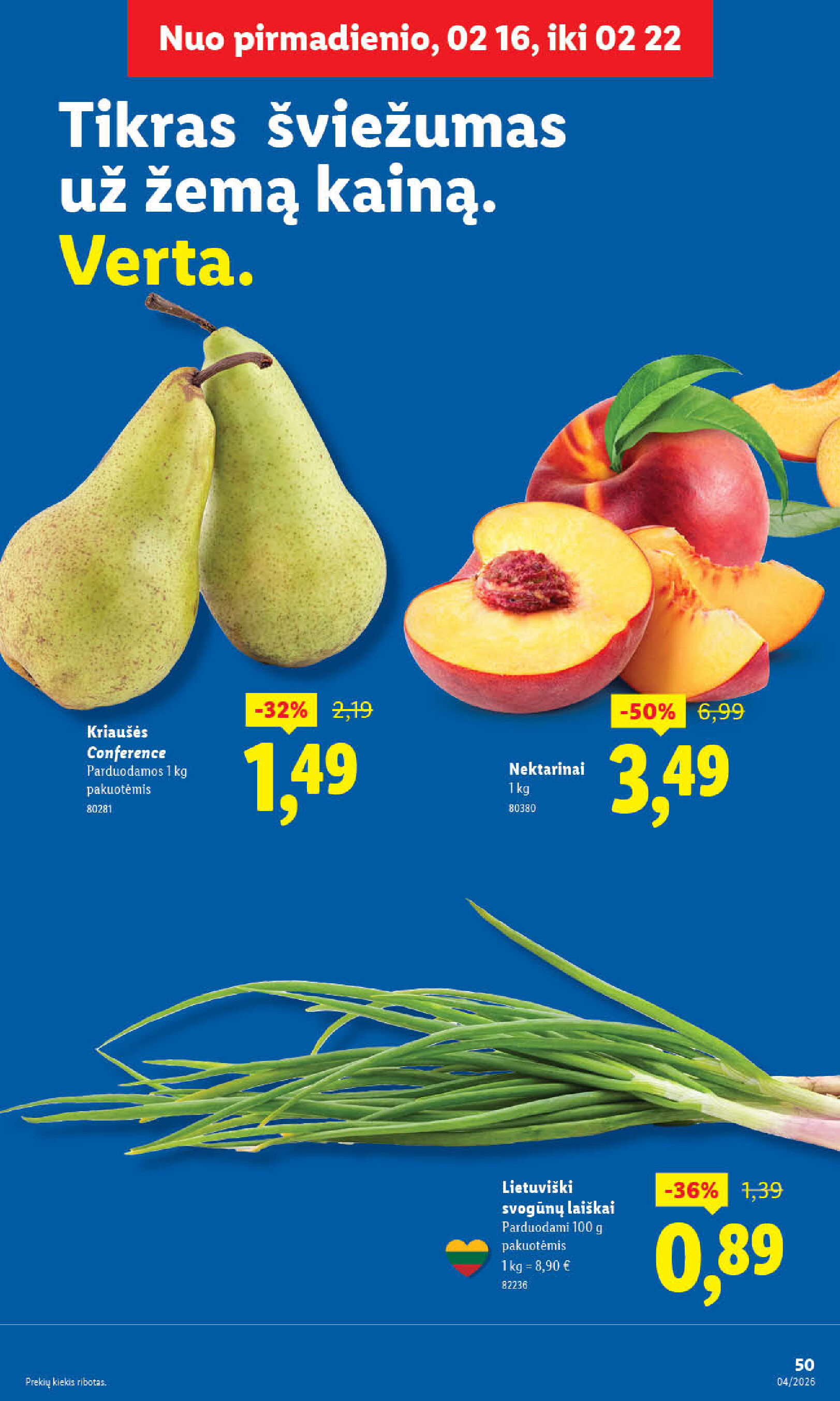 lidl - MAISTO PREKIŲ PASIŪLYMAI (2026-02-16 - 2026-02-22) - page: 5