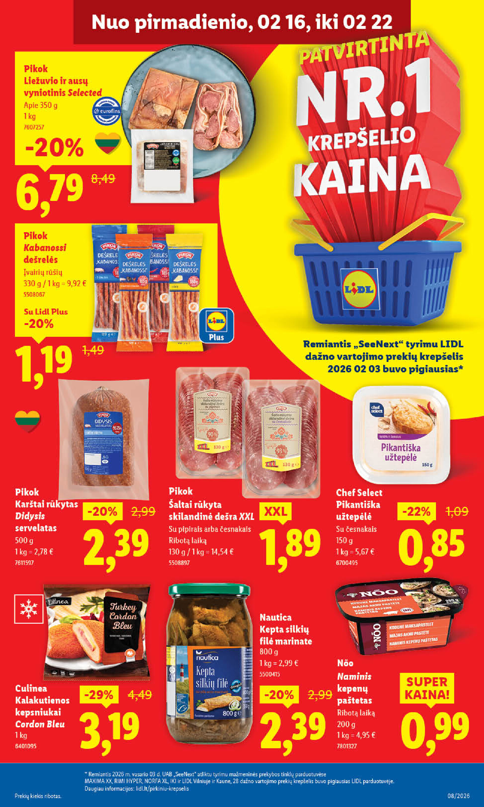 lidl - MAISTO PREKIŲ PASIŪLYMAI (2026-02-16 - 2026-02-22) - page: 9