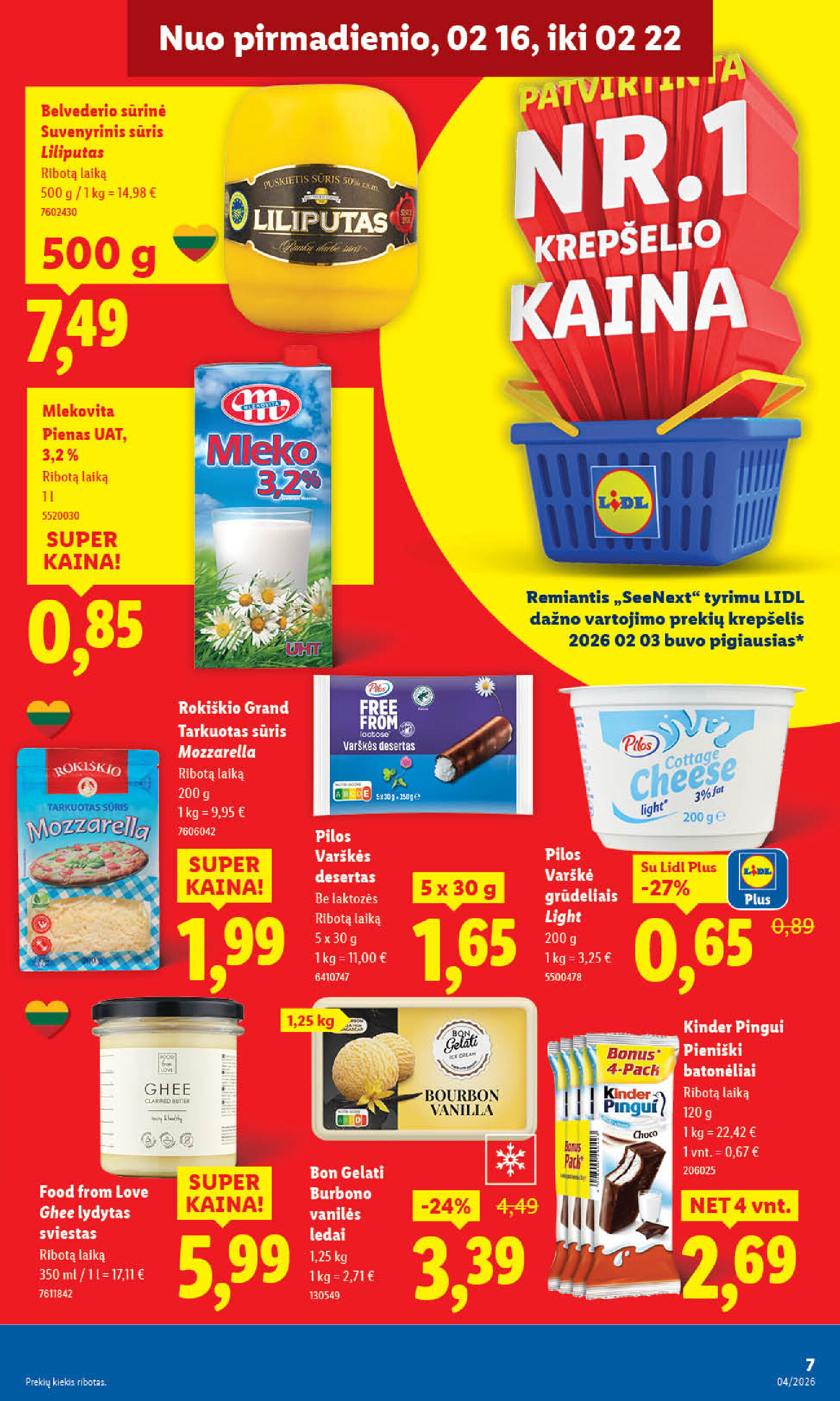 lidl - MAISTO PREKIŲ PASIŪLYMAI (2026-02-16 - 2026-02-22) - page: 7