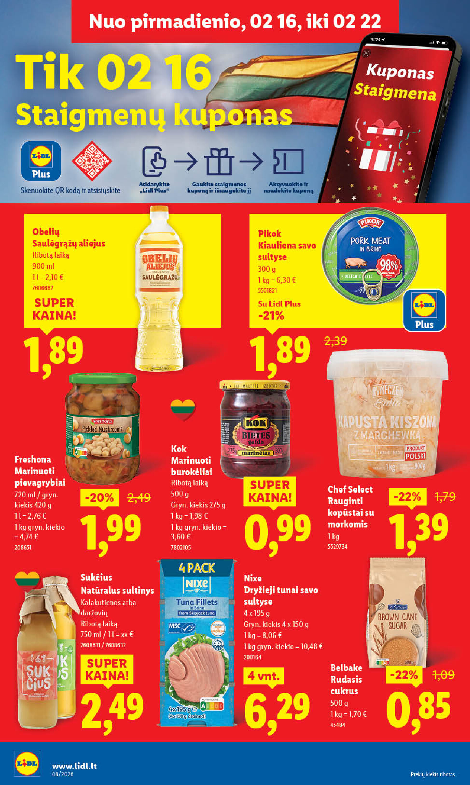 lidl - MAISTO PREKIŲ PASIŪLYMAI (2026-02-16 - 2026-02-22) - page: 22