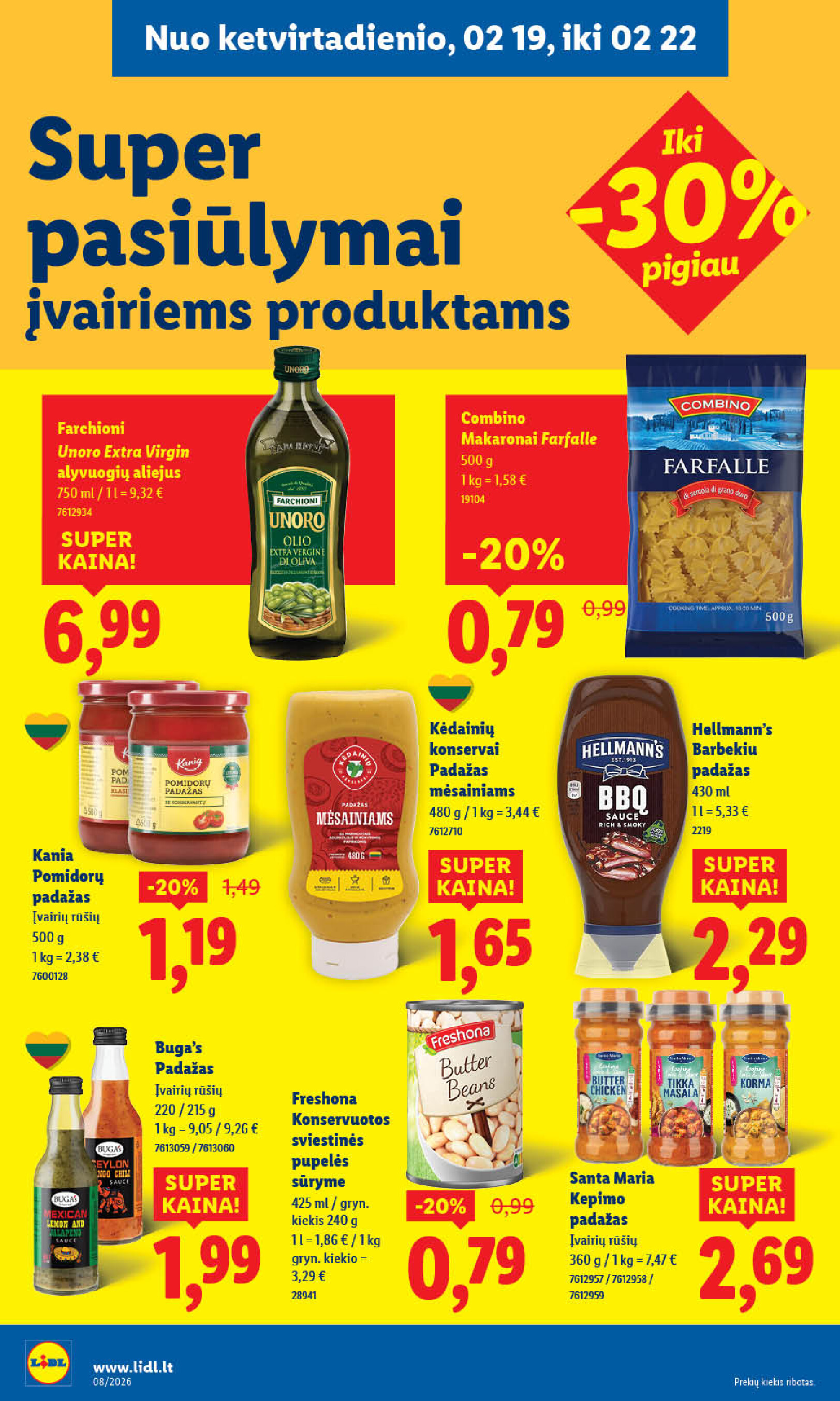 lidl - MAISTO PREKIŲ PASIŪLYMAI (2026-02-16 - 2026-02-22) - page: 30