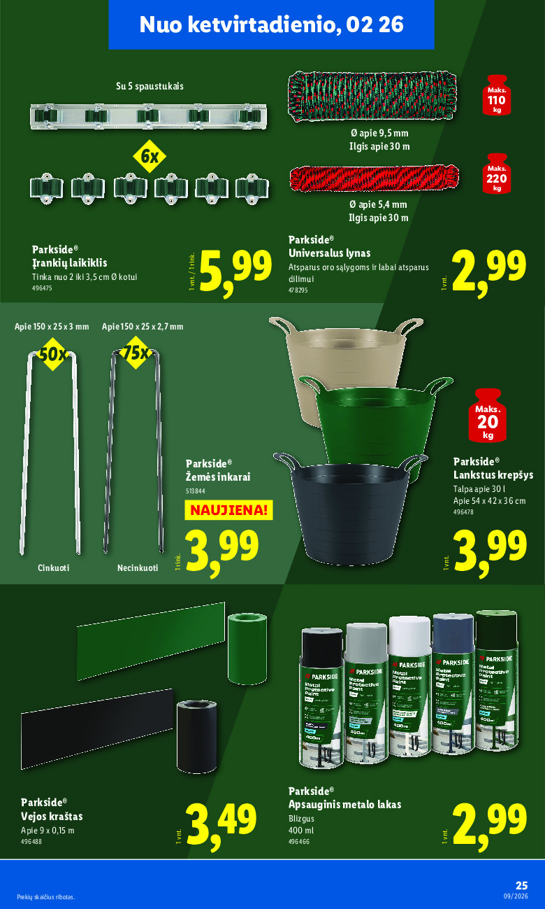 lidl - NE MAISTO PREKIŲ PASIŪLYMAI (2026-02-23 - 2026-03-01) - page: 25