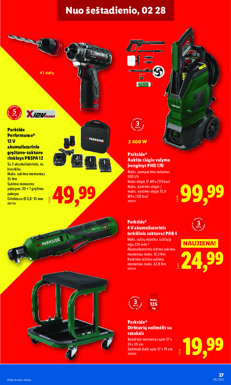 lidl - NE MAISTO PREKIŲ PASIŪLYMAI (2026-02-23 - 2026-03-01) - page: 27