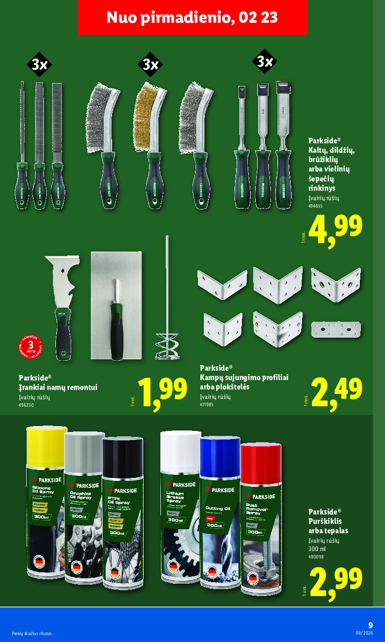 lidl - NE MAISTO PREKIŲ PASIŪLYMAI (2026-02-23 - 2026-03-01) - page: 9