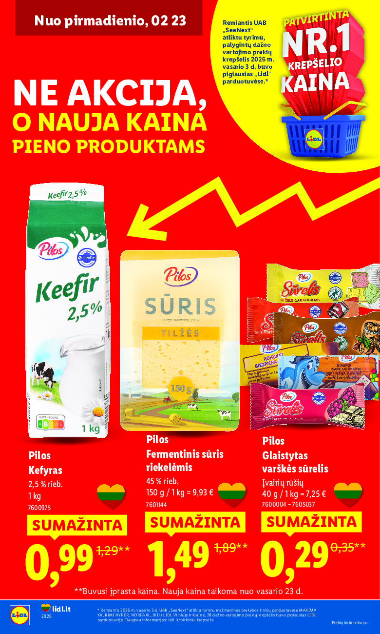 lidl - Ne akcija, o nauja kaina (2026-01-05 - 2026-03-09)