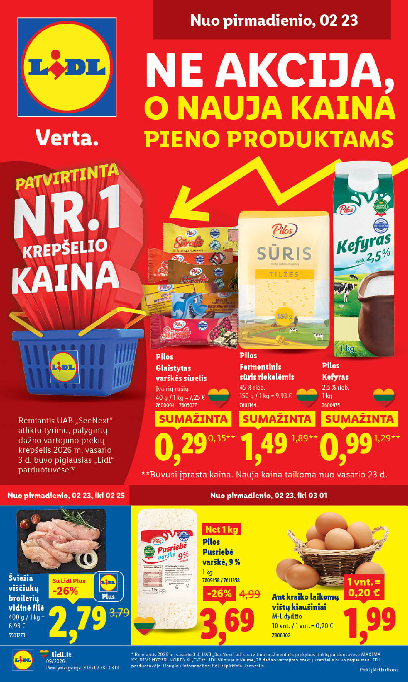 lidl - MAISTO PREKIŲ PASIŪLYMAI (2026-02-23 - 2026-03-01)