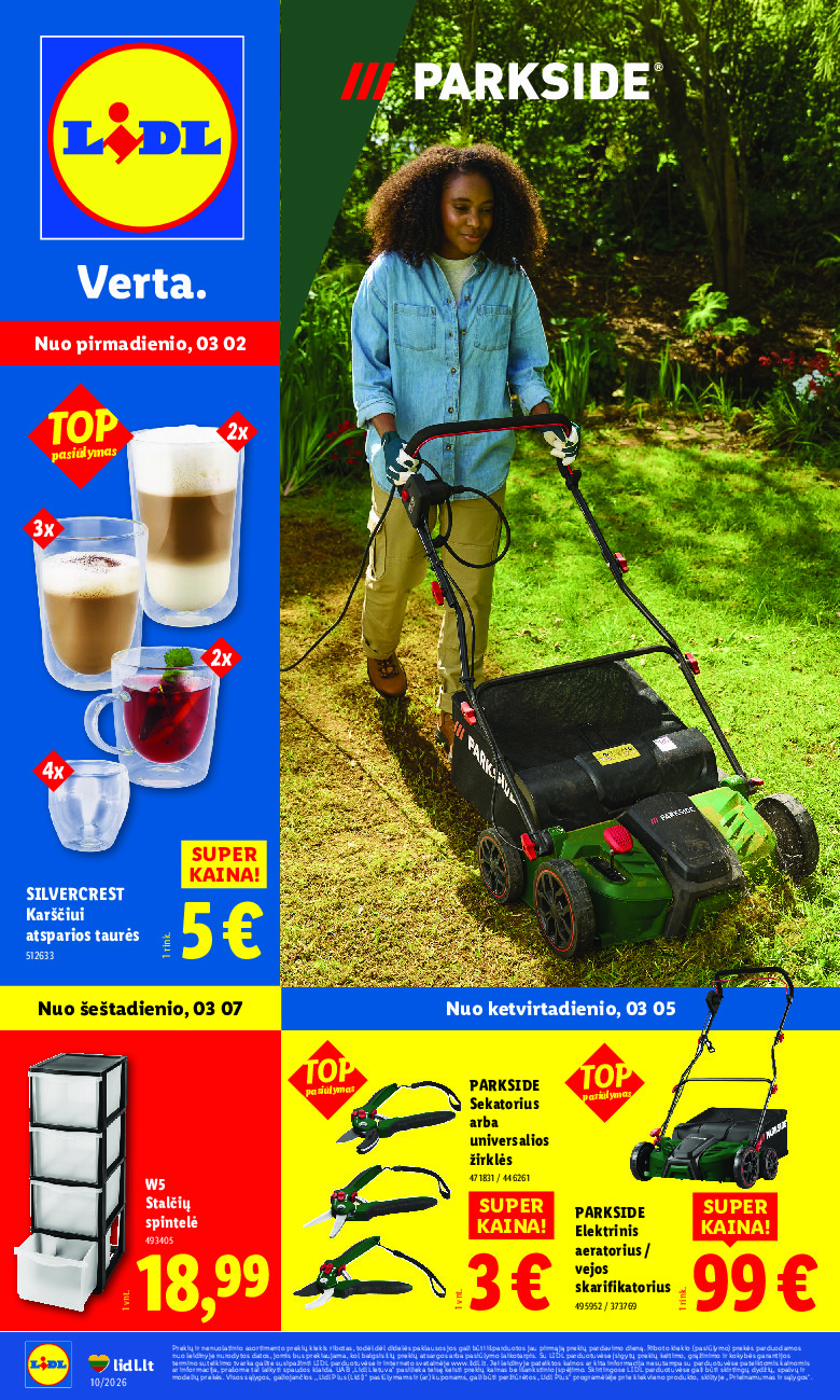 lidl - NE MAISTO PREKIŲ PASIŪLYMAI (2026-03-02 - 2026-03-08)