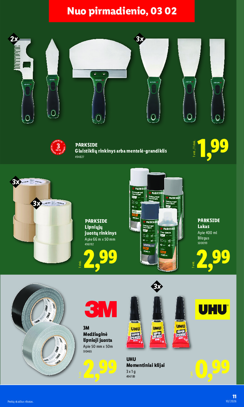 lidl - NE MAISTO PREKIŲ PASIŪLYMAI (2026-03-02 - 2026-03-08) - page: 11