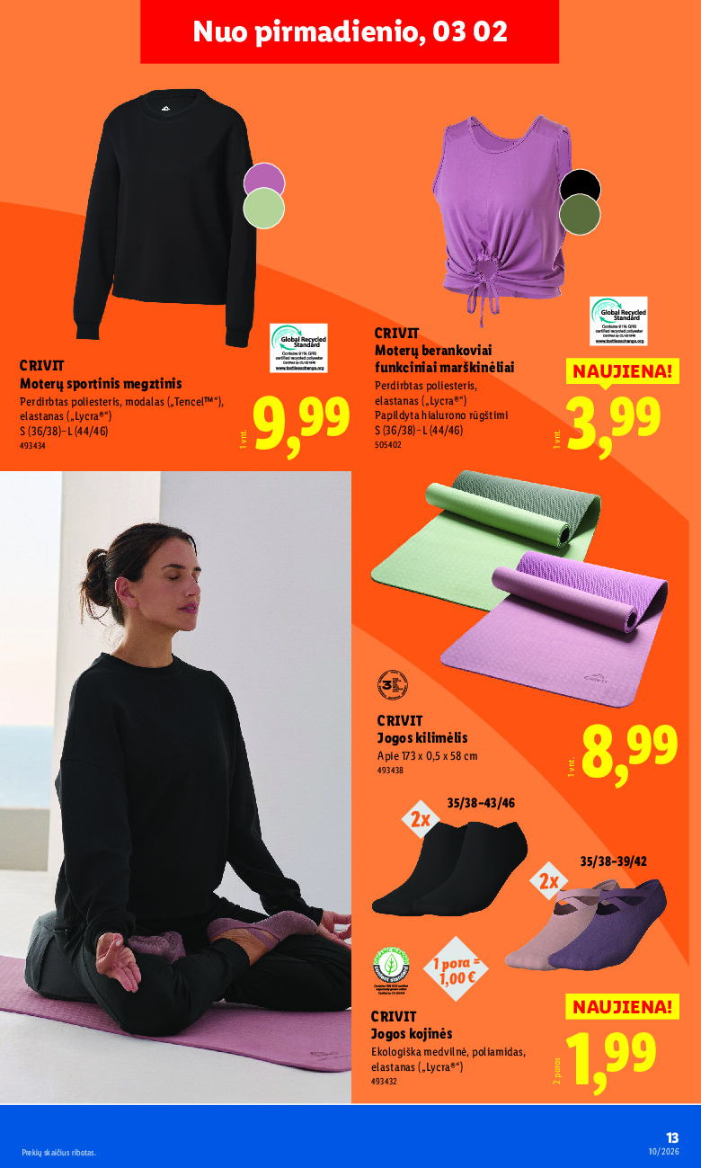 lidl - NE MAISTO PREKIŲ PASIŪLYMAI (2026-03-02 - 2026-03-08) - page: 13