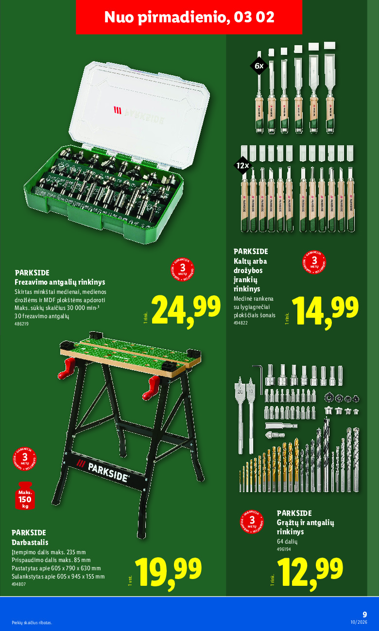 lidl - NE MAISTO PREKIŲ PASIŪLYMAI (2026-03-02 - 2026-03-08) - page: 9