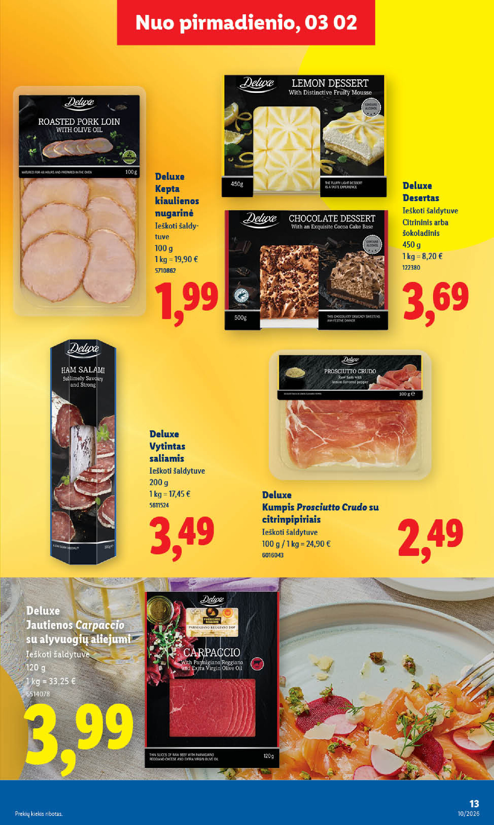 lidl - MAISTO PREKIŲ PASIŪLYMAI (2026-03-02 - 2026-03-08) - page: 13