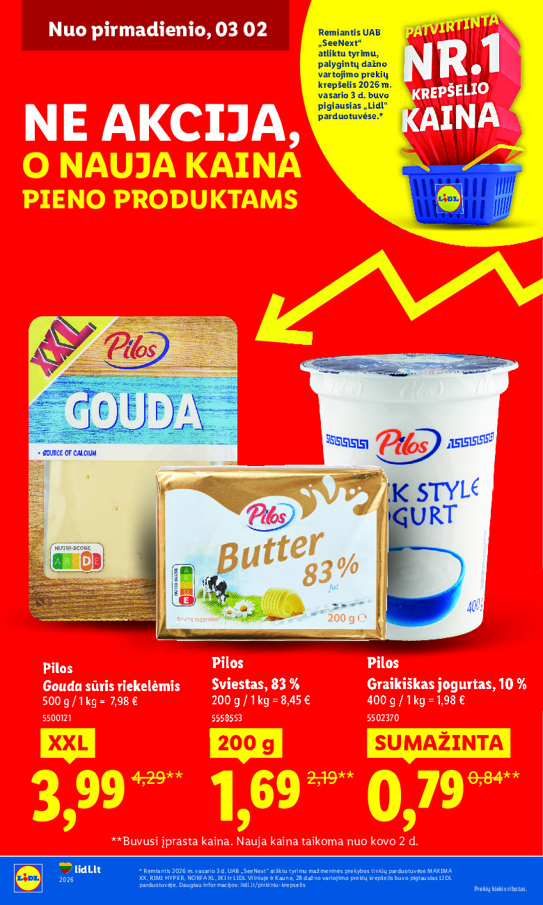 lidl - Ne akcija, o nauja kaina (2026-01-05 - 2026-03-09)