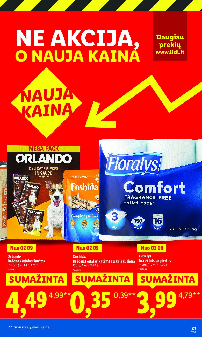 lidl - Ne akcija, o nauja kaina (2026-01-05 - 2026-03-09) - page: 21