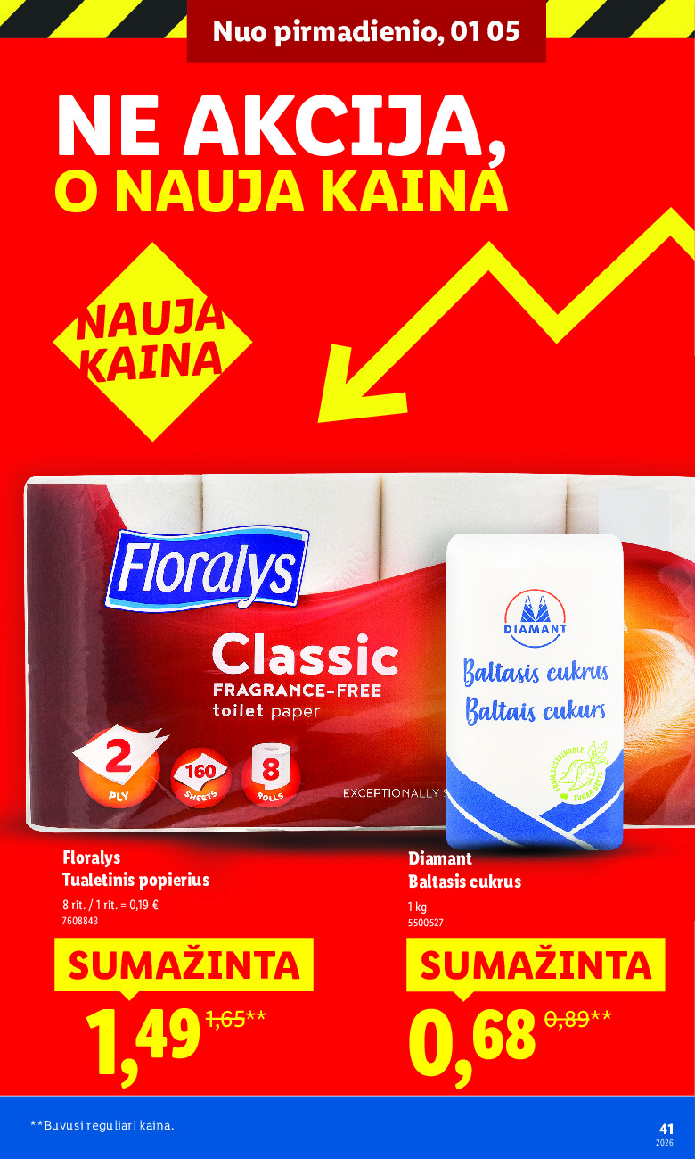 lidl - Ne akcija, o nauja kaina (2026-01-05 - 2026-03-09) - page: 41