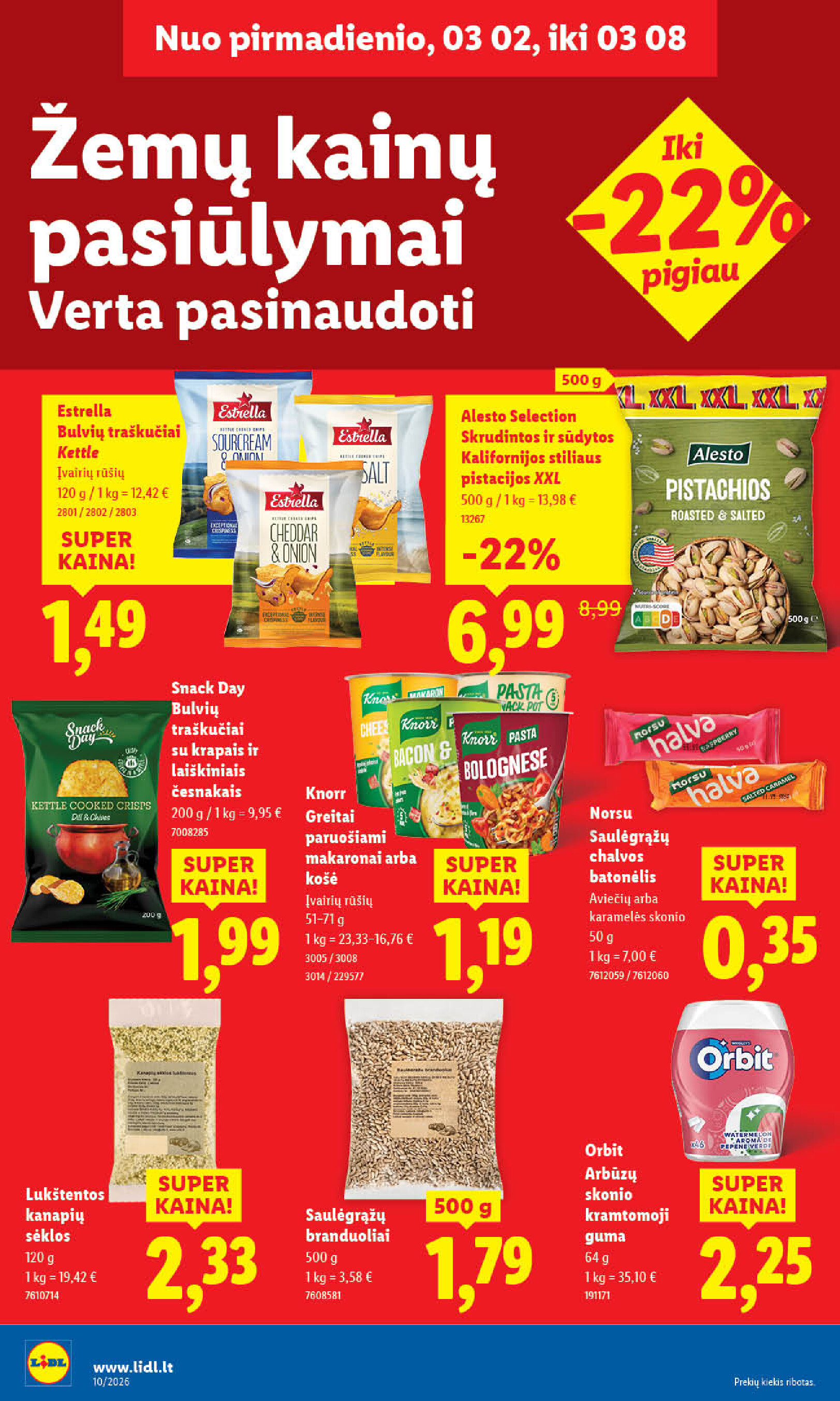 lidl - MAISTO PREKIŲ PASIŪLYMAI (2026-03-02 - 2026-03-08) - page: 26