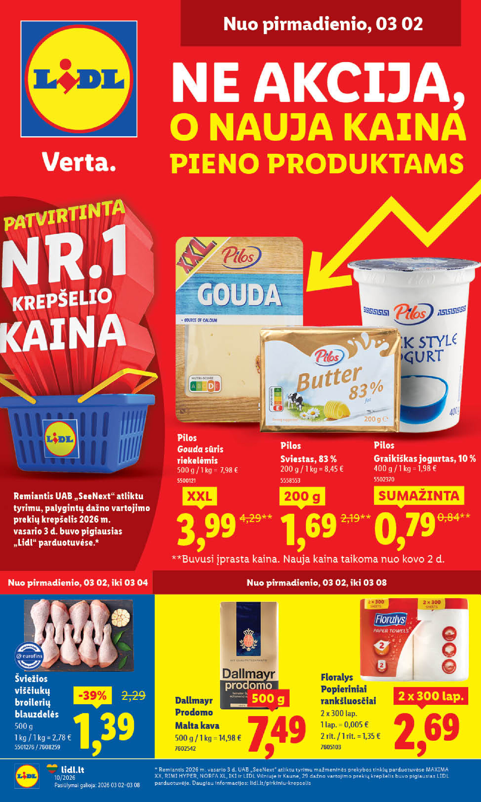 lidl - MAISTO PREKIŲ PASIŪLYMAI (2026-03-02 - 2026-03-08)