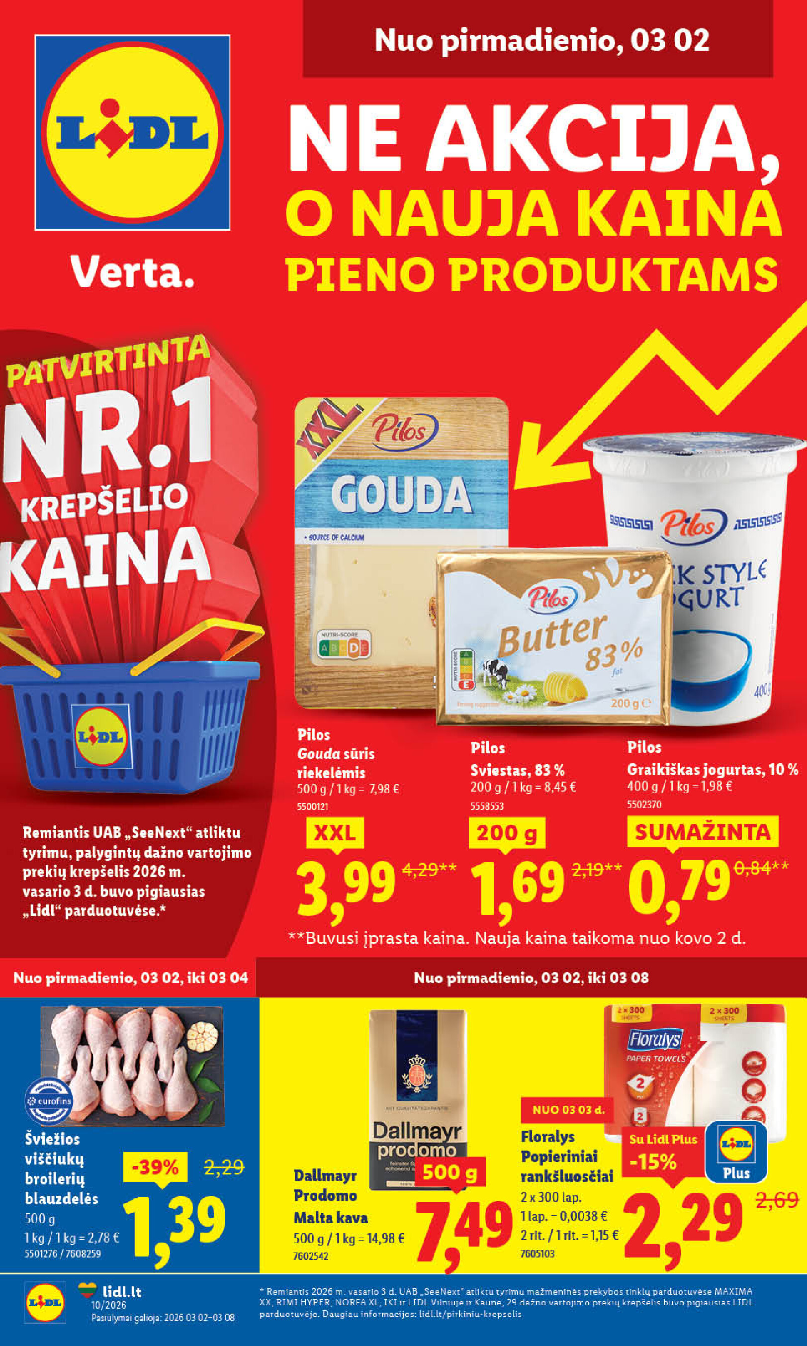 lidl - MAISTO PREKIŲ PASIŪLYMAI (2026-03-02 - 2026-03-08) - page: 1