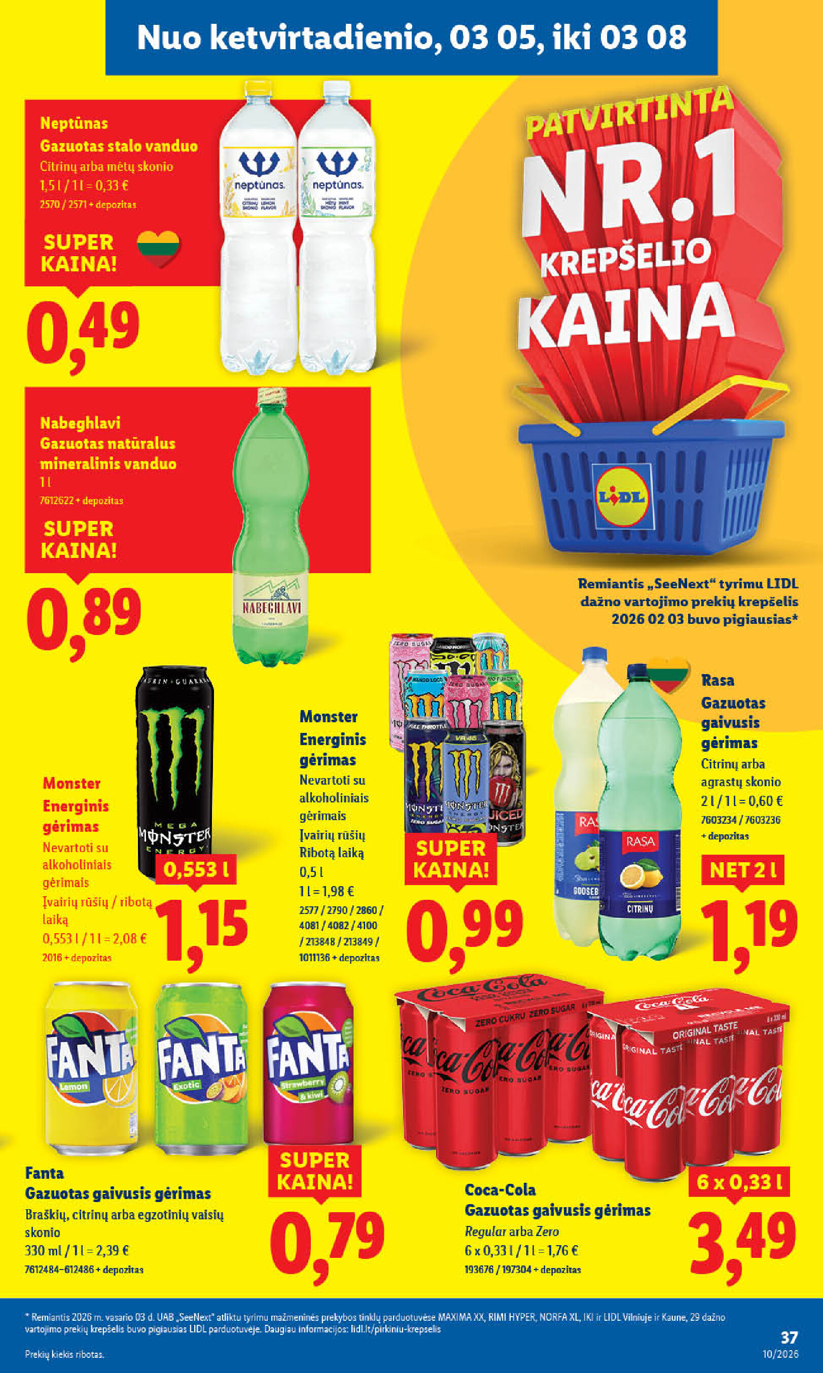 lidl - MAISTO PREKIŲ PASIŪLYMAI (2026-03-02 - 2026-03-08) - page: 37