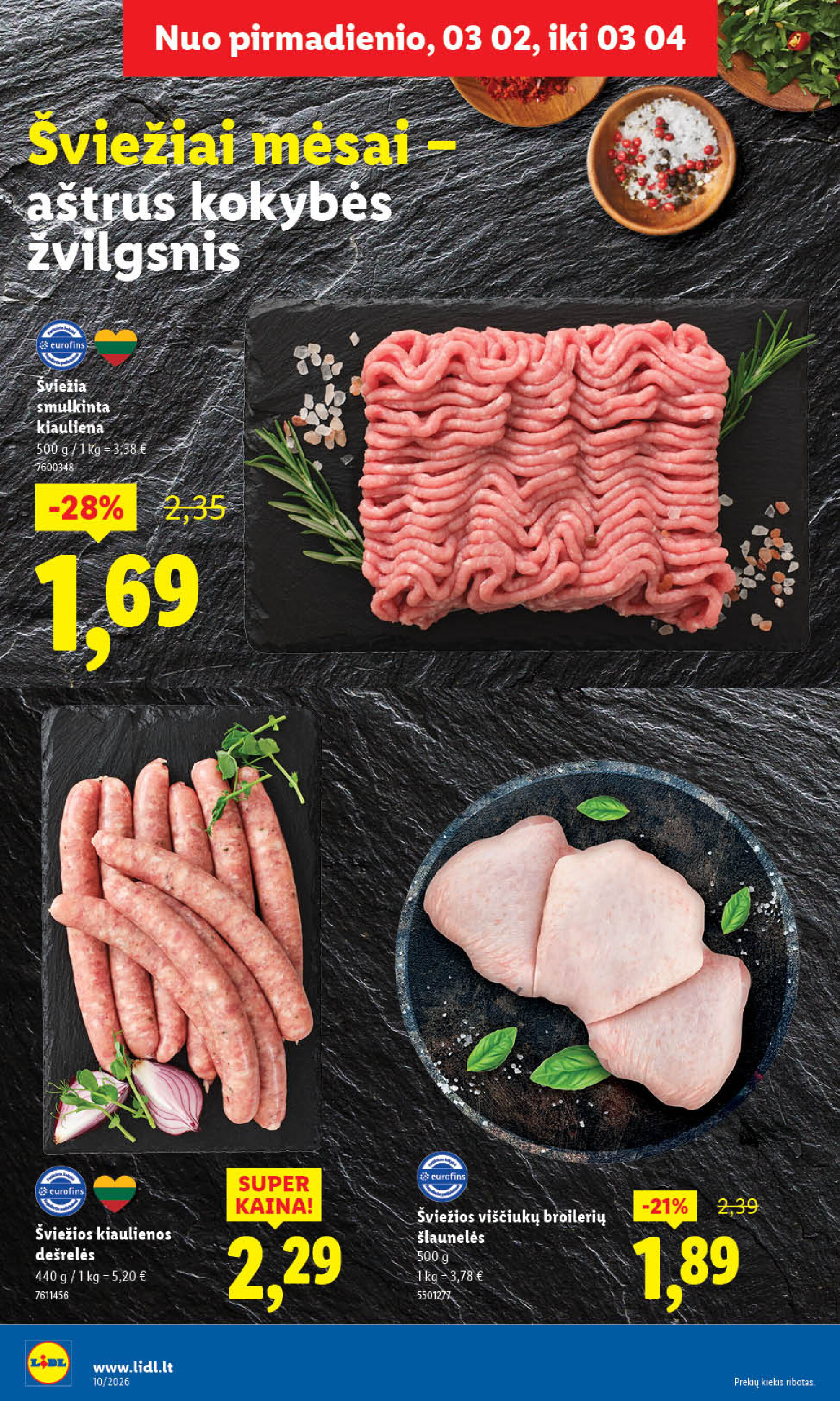 lidl - MAISTO PREKIŲ PASIŪLYMAI (2026-03-02 - 2026-03-08) - page: 10
