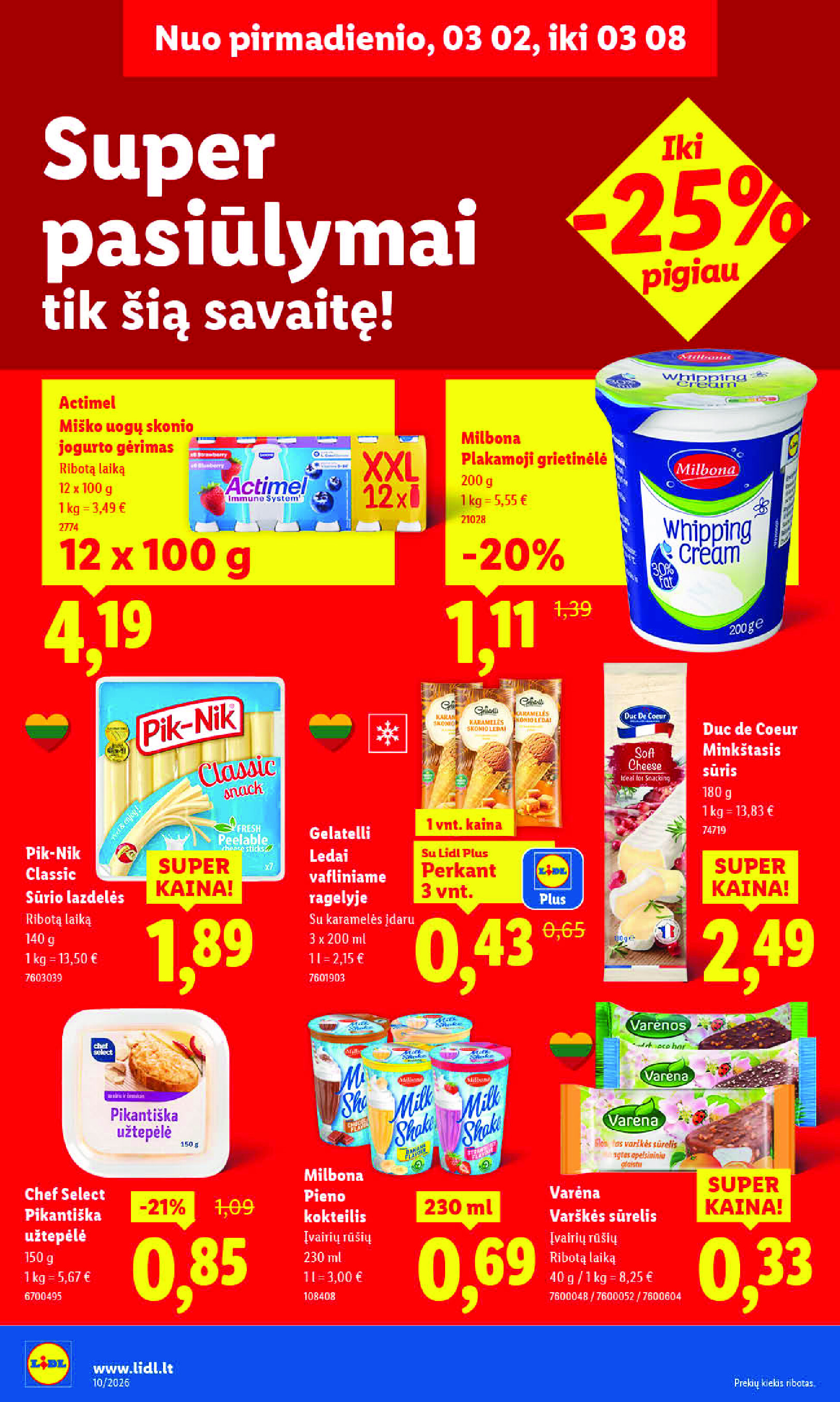 lidl - MAISTO PREKIŲ PASIŪLYMAI (2026-03-02 - 2026-03-08) - page: 26