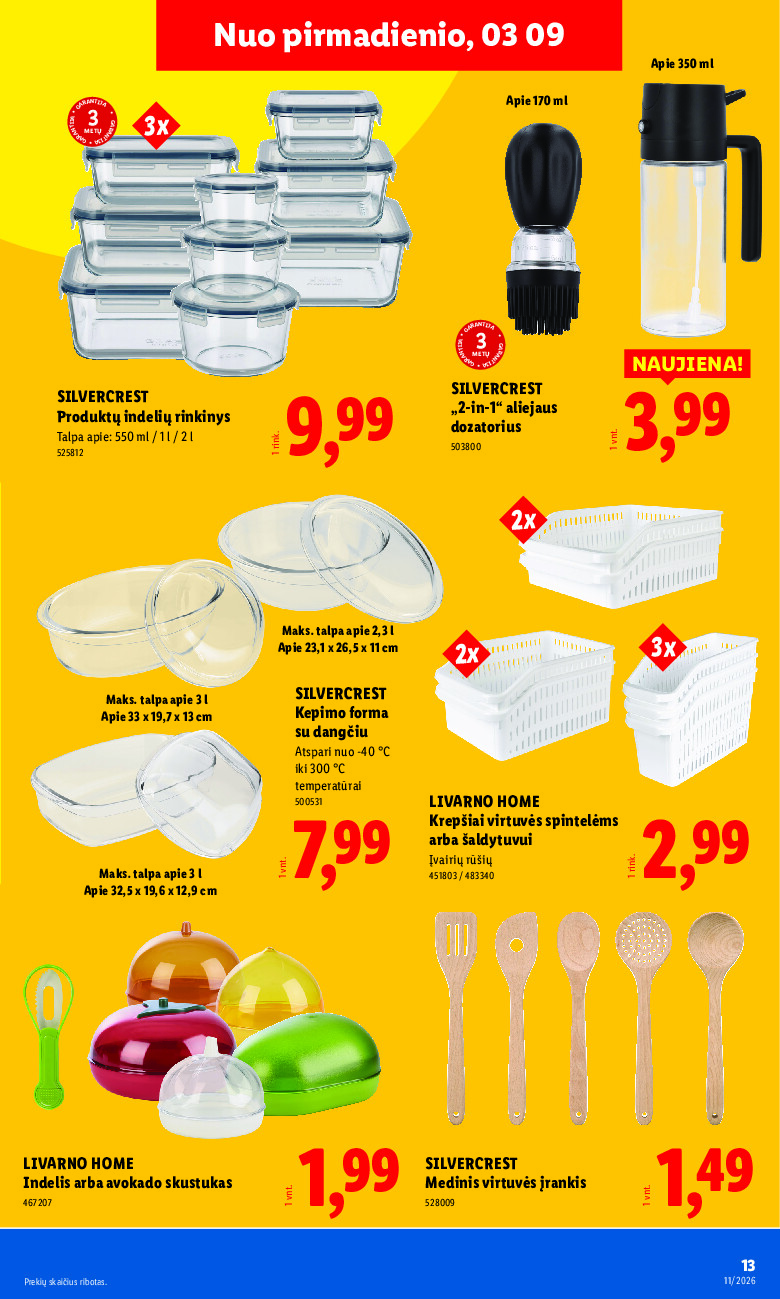 lidl - NE MAISTO PREKIŲ PASIŪLYMAI (2026-03-09 - 2026-03-15) - page: 13