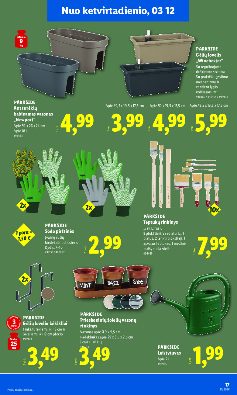 lidl - NE MAISTO PREKIŲ PASIŪLYMAI (2026-03-09 - 2026-03-15) - page: 17