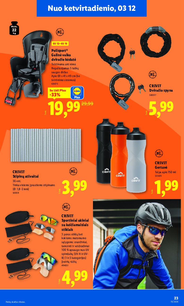 lidl - NE MAISTO PREKIŲ PASIŪLYMAI (2026-03-09 - 2026-03-15) - page: 23