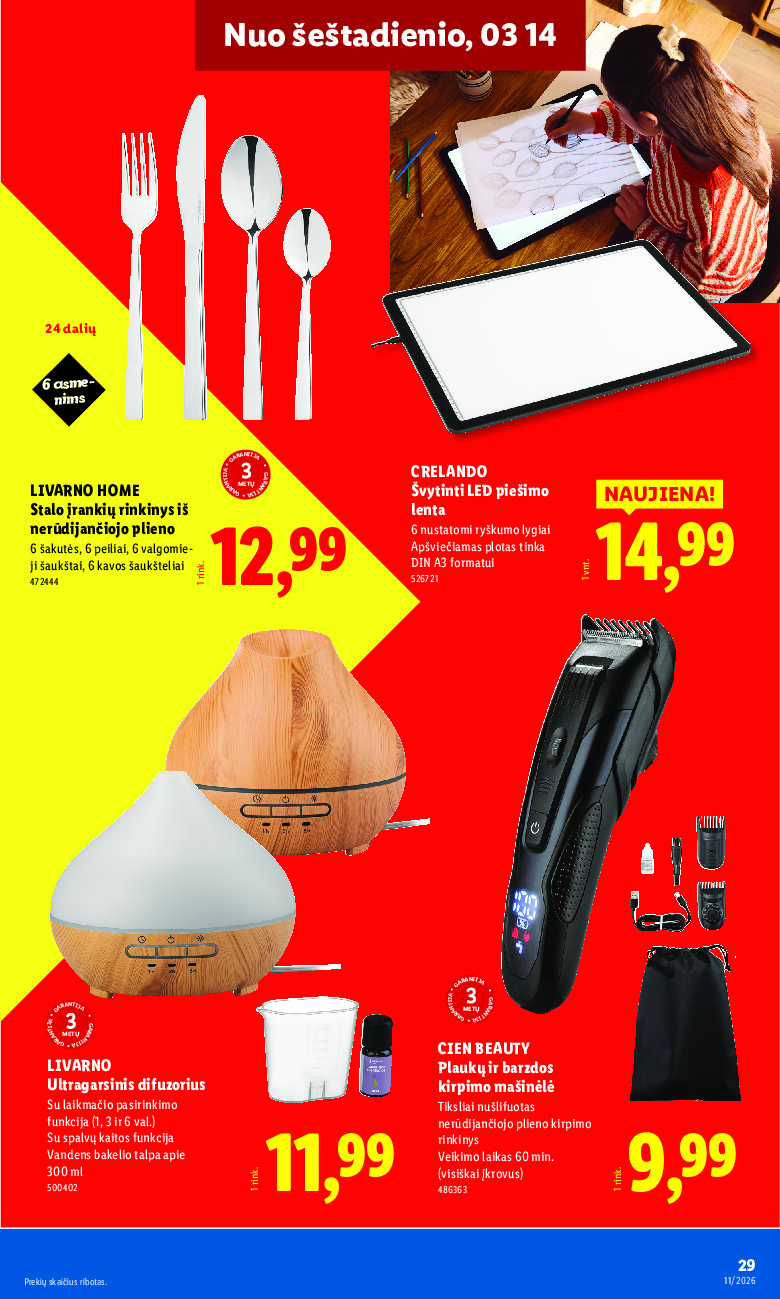 lidl - NE MAISTO PREKIŲ PASIŪLYMAI (2026-03-09 - 2026-03-15) - page: 29