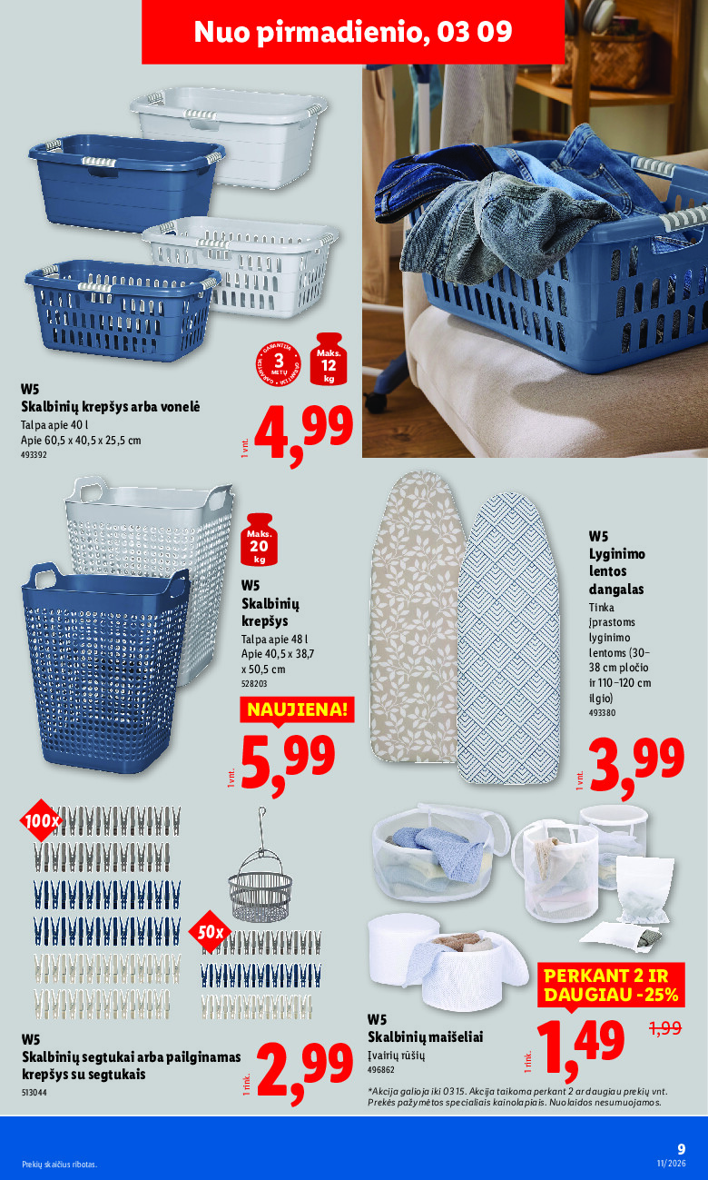 lidl - NE MAISTO PREKIŲ PASIŪLYMAI (2026-03-09 - 2026-03-15) - page: 9