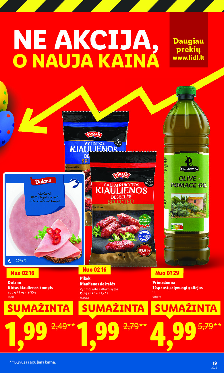 lidl - Ne akcija, o nauja kaina (2026-01-05 - 2026-03-16) - page: 19