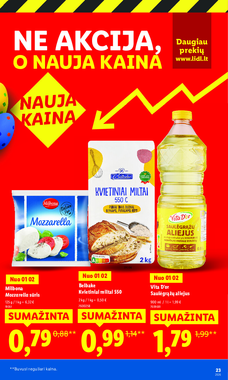 lidl - Ne akcija, o nauja kaina (2026-01-05 - 2026-03-16) - page: 23
