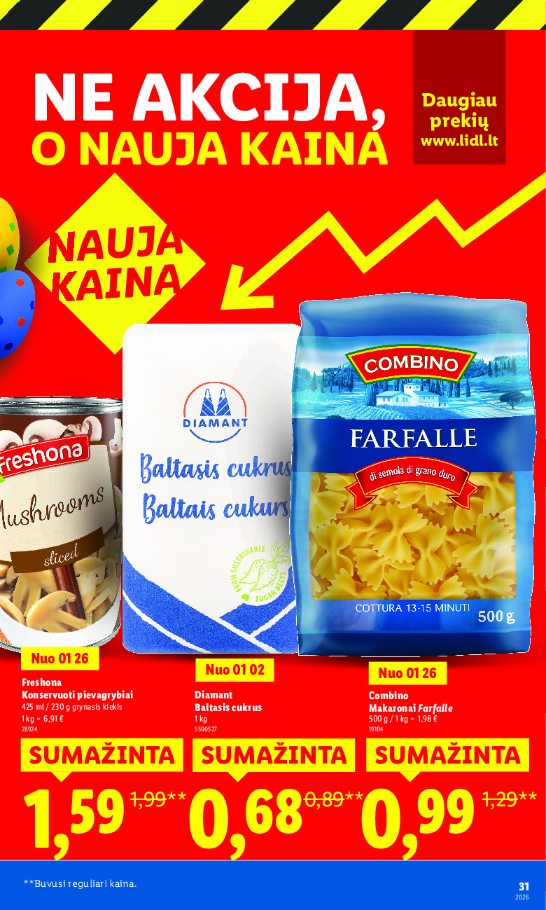 lidl - Ne akcija, o nauja kaina (2026-01-05 - 2026-03-16) - page: 31