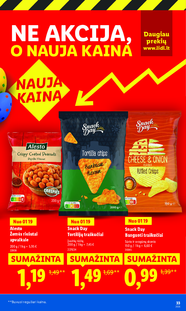 lidl - Ne akcija, o nauja kaina (2026-01-05 - 2026-03-16) - page: 33