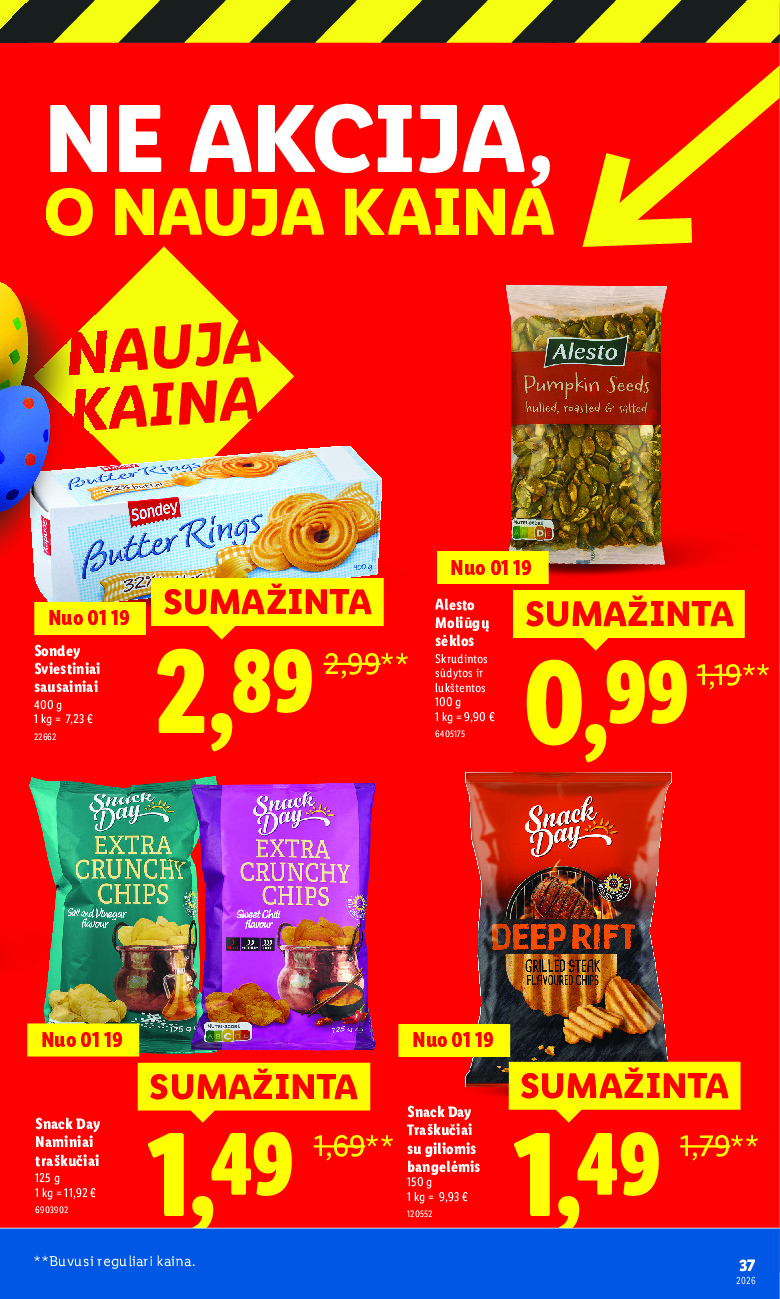 lidl - Ne akcija, o nauja kaina (2026-01-05 - 2026-03-16) - page: 37
