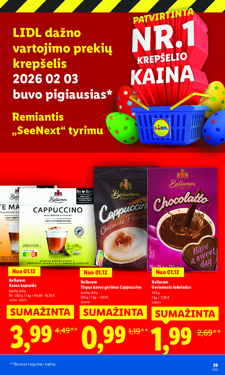 lidl - Ne akcija, o nauja kaina (2026-01-05 - 2026-03-16) - page: 39