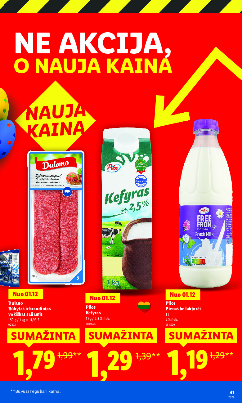 lidl - Ne akcija, o nauja kaina (2026-01-05 - 2026-03-16) - page: 41