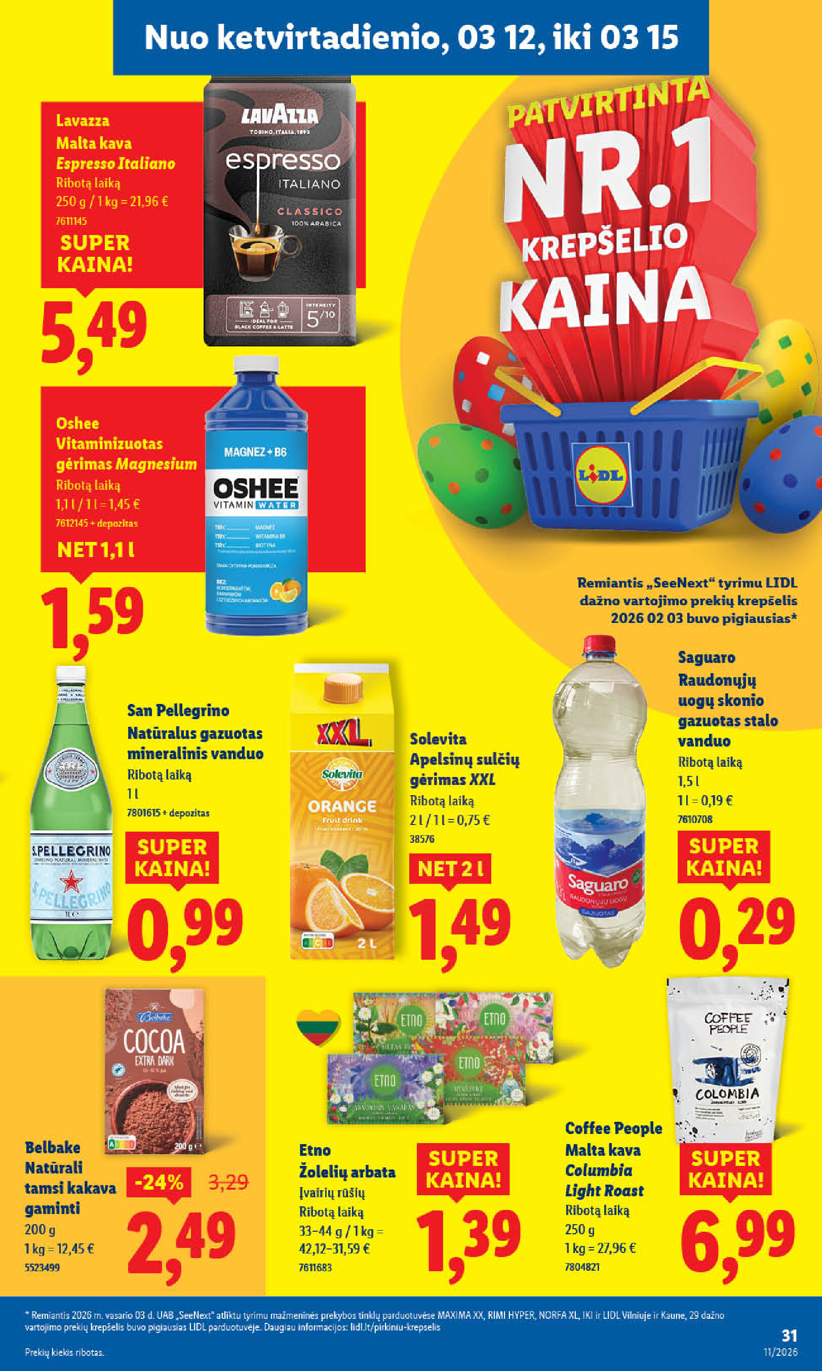 lidl - MAISTO PREKIŲ PASIŪLYMAI (2026-03-09 - 2026-03-15) - page: 31