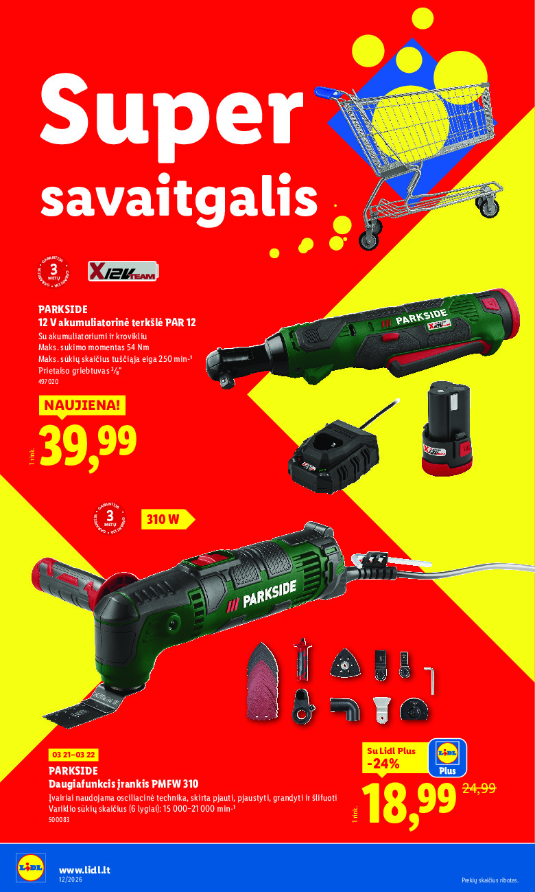 lidl - NE MAISTO PREKIŲ PASIŪLYMAI (2026-03-16 - 2026-03-22) - page: 22