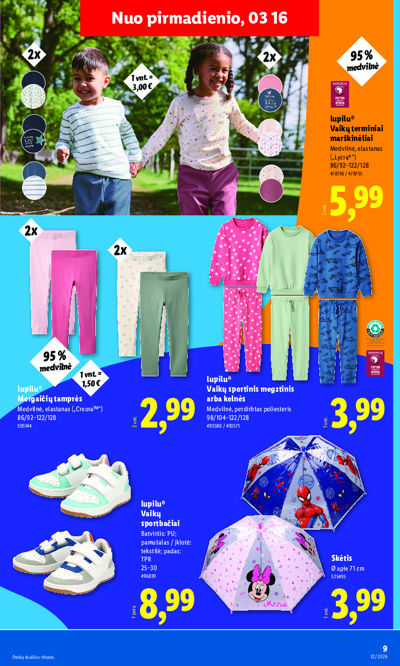 lidl - NE MAISTO PREKIŲ PASIŪLYMAI (2026-03-16 - 2026-03-22) - page: 9
