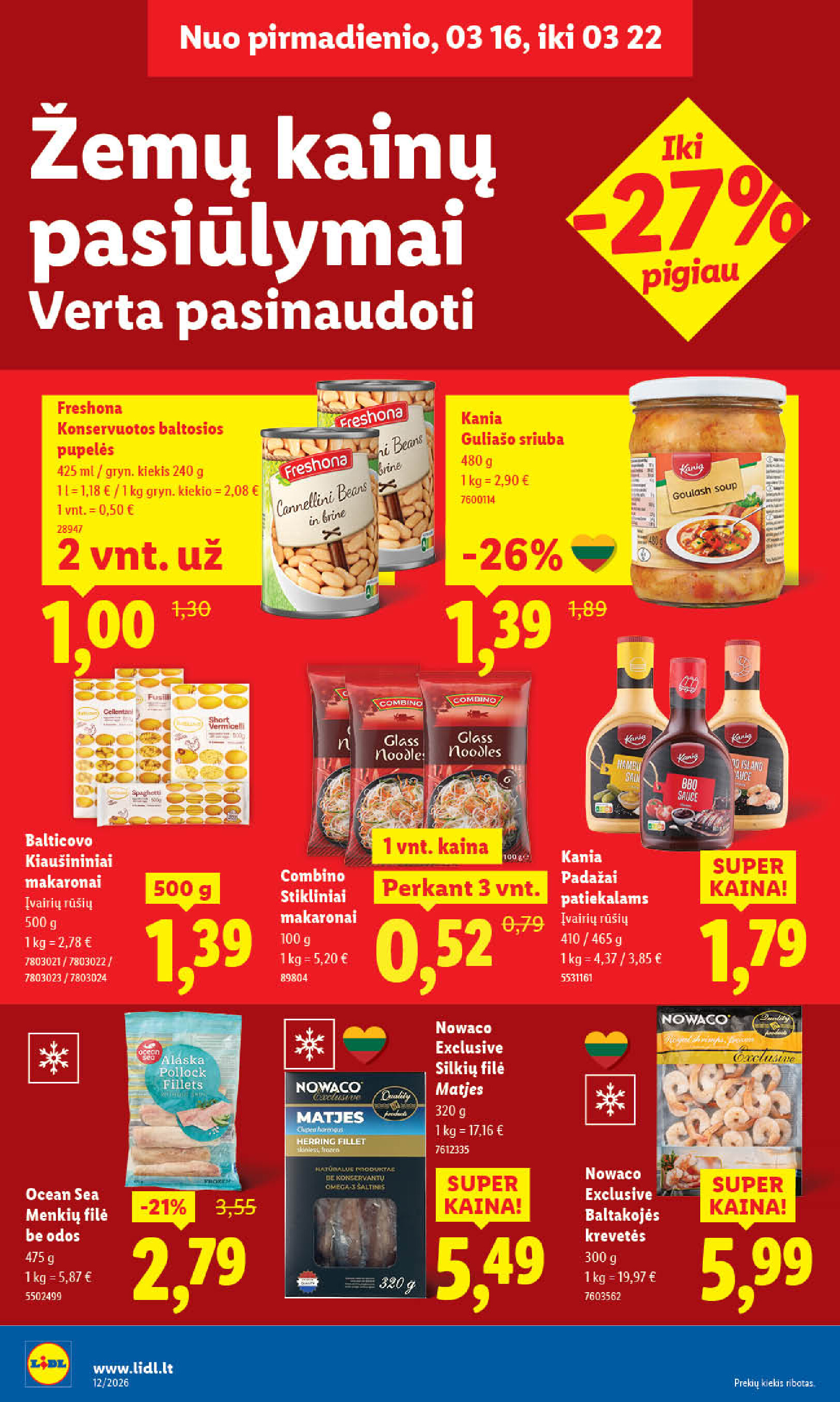 lidl - MAISTO PREKIŲ PASIŪLYMAI (2026-03-16 - 2026-03-22) - page: 29